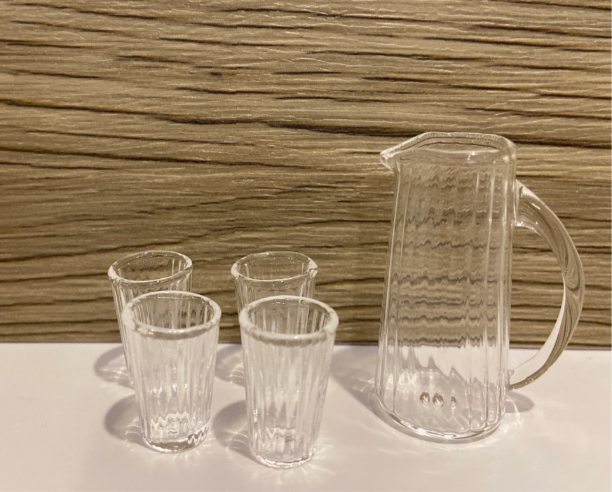 Glass Pitcher & Cups