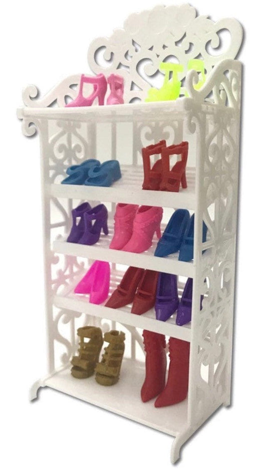 Dollhouse Miniature Doll  Shoes Rack Shelf Storage Bakery Grocery stand