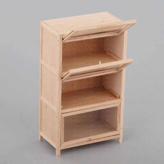 Unfinished wood storage shelf