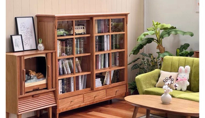 Bookcase with drawers