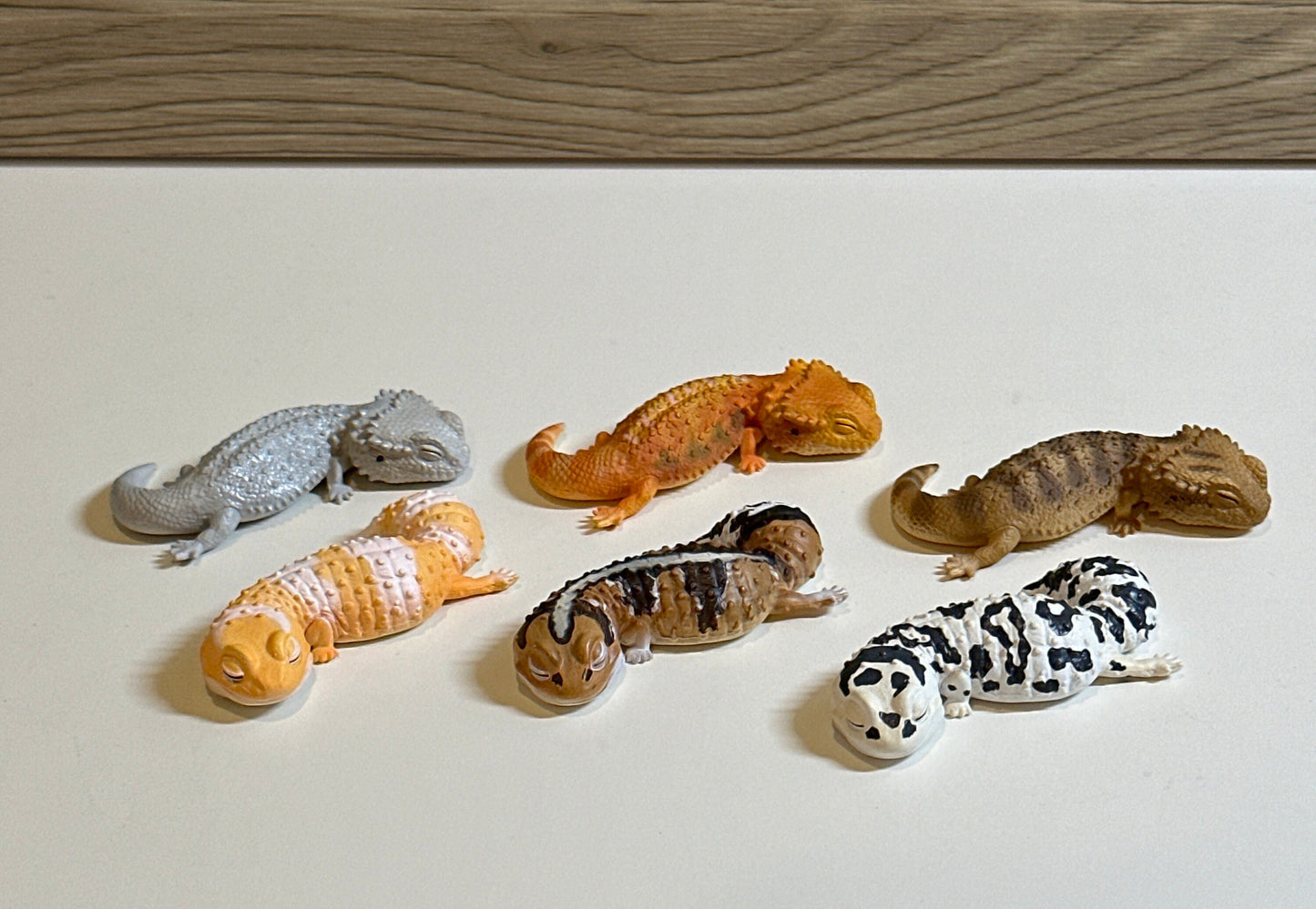 Sleeping Bearded Dragon Figurines