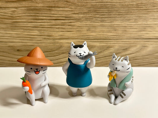 Farmer Cat Figurines