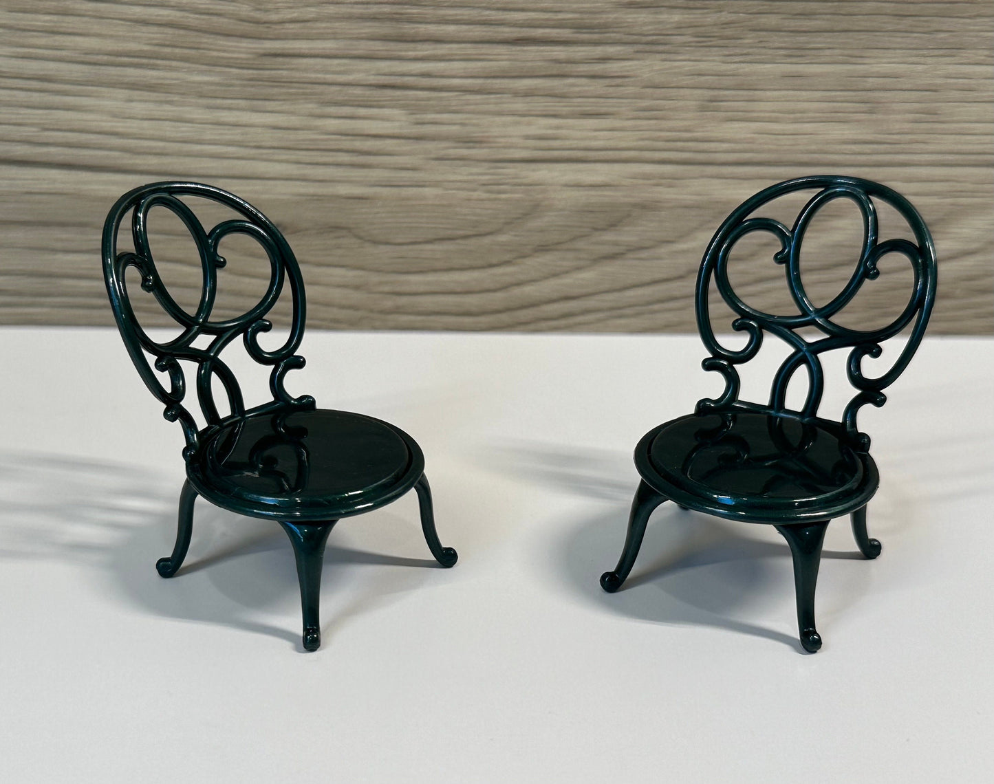 1/12 set of 2 chair Dollhouse Miniature outdoor chair cafe chair