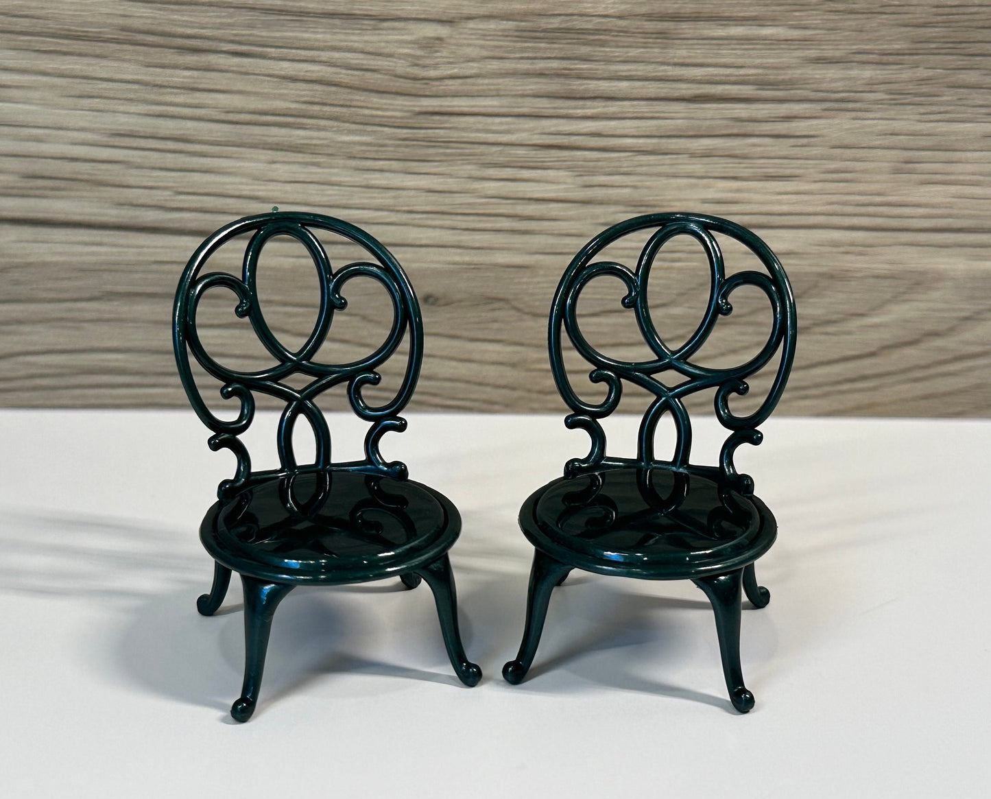 1/12 set of 2 chair Dollhouse Miniature outdoor chair cafe chair